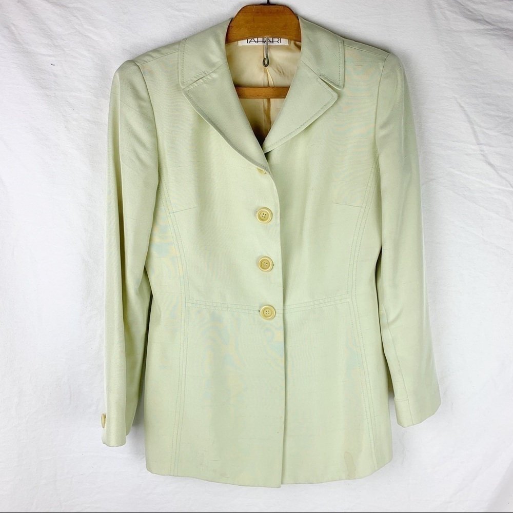 Vintage Tahari Green Blazer Suit Jacket